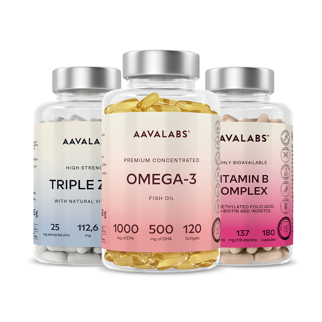 Brain Support Bundle supplement bottles - Aavalabs