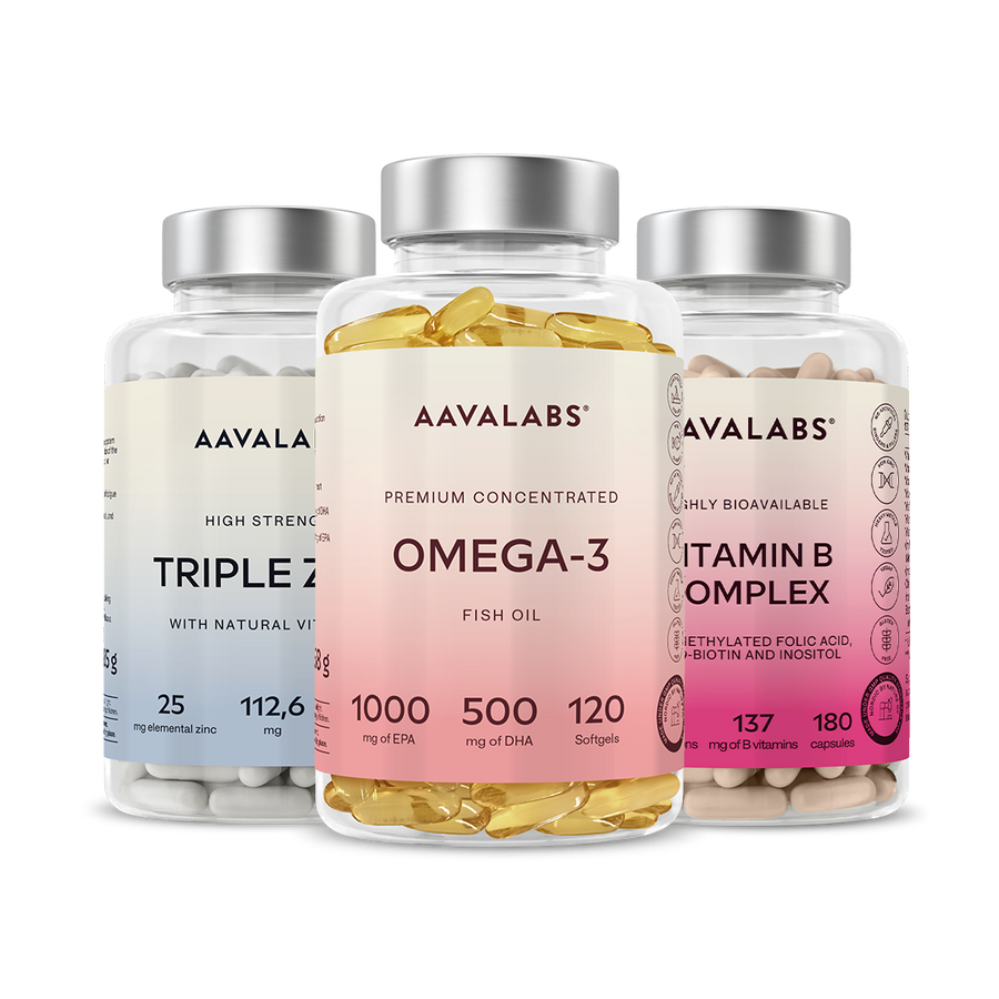 Brain Support Bundle supplement bottles - Aavalabs