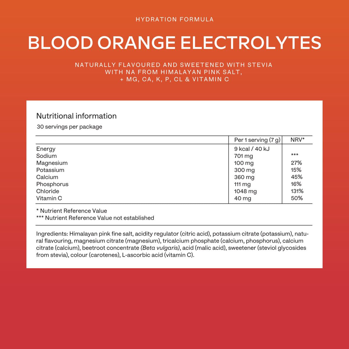 BLOOD ORANGE ELECTROLYTES - Aavalabs