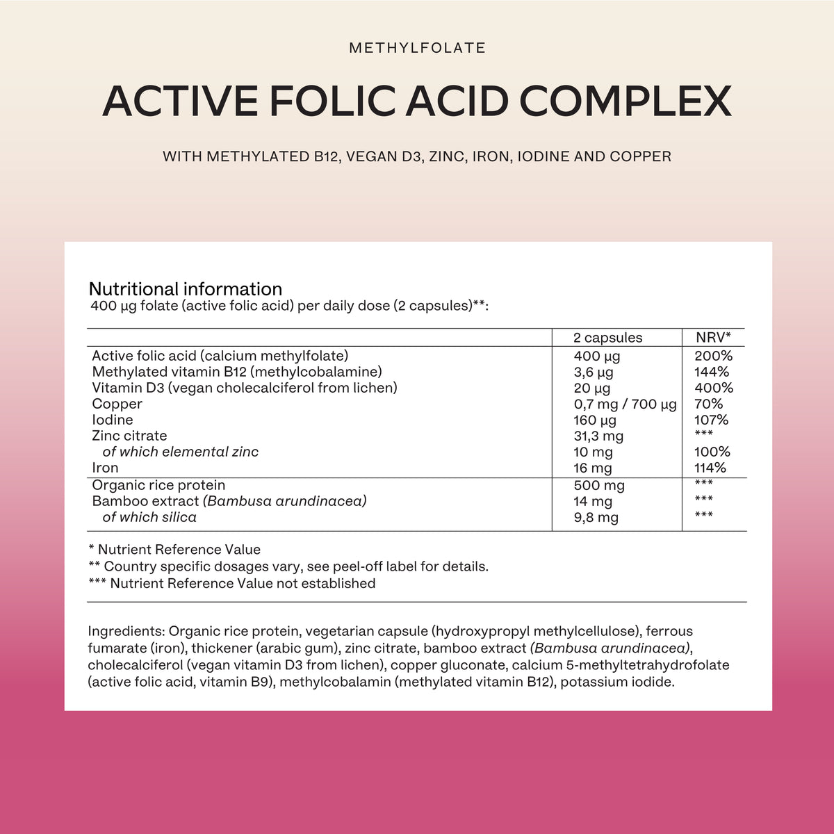 ACTIVE FOLIC ACID COMPLEX - Aavalabs