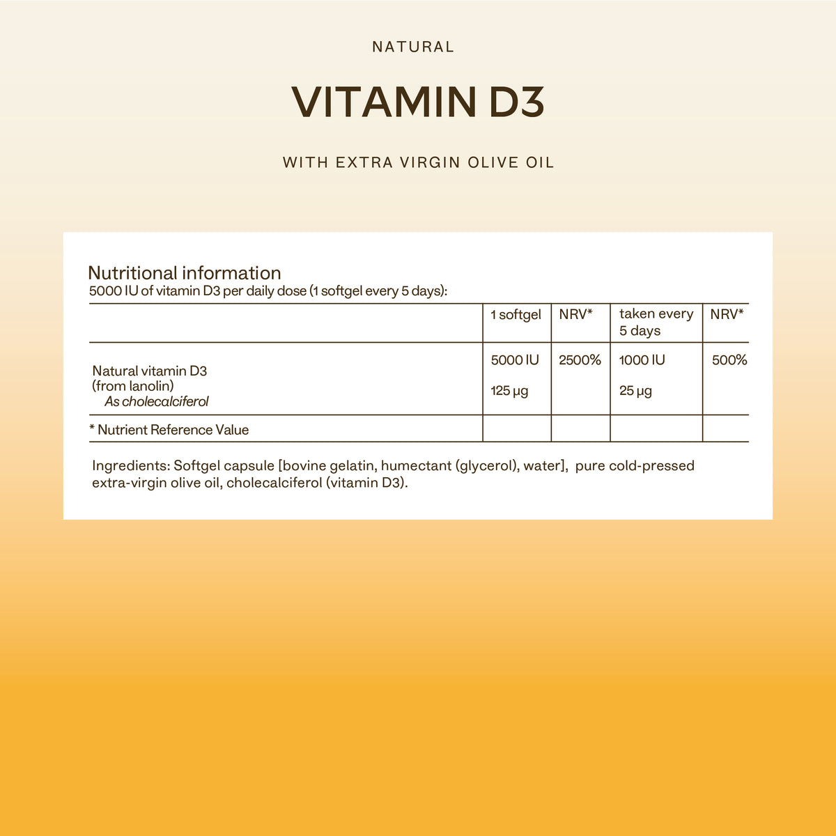 AAVALABS Vitamin D3 5000IU supplement bottle with label, part of immunity bundle, in a natural setting with sunlight background.